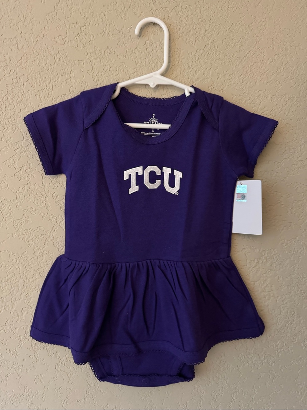 TCU Gameday Dress with Built-in Snap Onesie